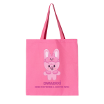 SKZOO Dwaekki vibrant pink tote bag with character print
