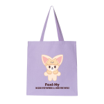 SKZOO FoxI.Ny lavender tote bag with character print