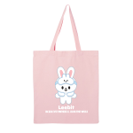 SKZOO Leebit pastel pink tote bag with character print