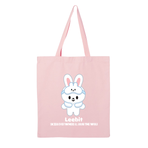 SKZOO Leebit pastel pink tote bag with character print