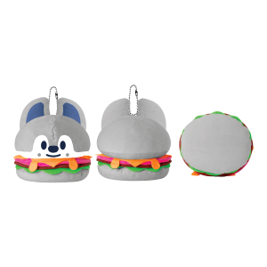 SKZOO Wolf Chan plush-style keyring charm for Stray Kids fans