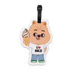 SKZOO Han Quokka luggage tag with I heart SKZ design and durable strap