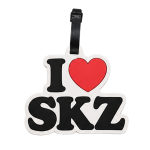 I heart SKZ luggage tag with secure strap for travel bags