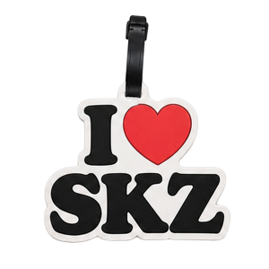 I heart SKZ luggage tag with secure strap for travel bags