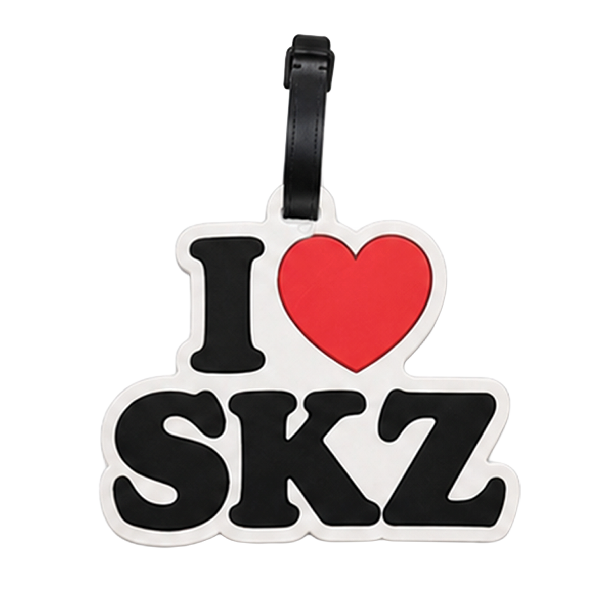 I heart SKZ luggage tag with secure strap for travel bags