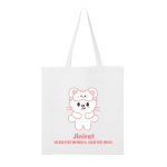 SKZOO Jiniret neutral tote bag with minimal character print