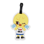 SKZOO BbokAri luggage tag with I heart SKZ design and secure strap