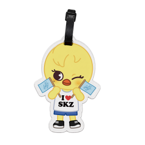 SKZOO BbokAri luggage tag with I heart SKZ design and secure strap
