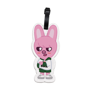 SKZOO Dwaekki pink luggage tag with secure strap